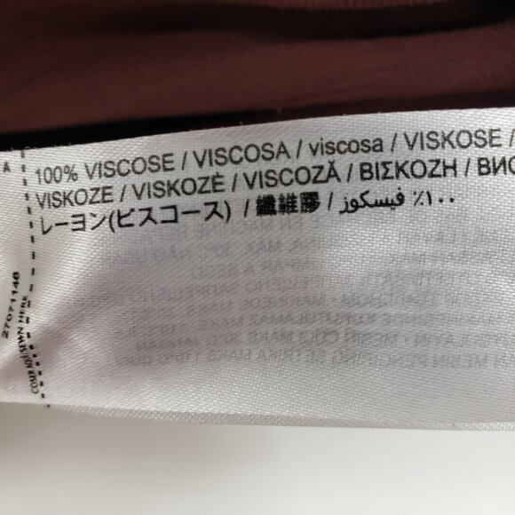 MNG Mango Bow Wrap Mini Dress 8 Long Sleeve Collared Shirt Style Brown - Picture 11 of 11